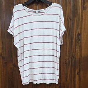 Green Envelope Red and White Striped Tee